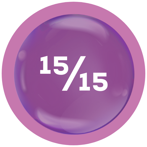 Graphic showing 15 out of 15